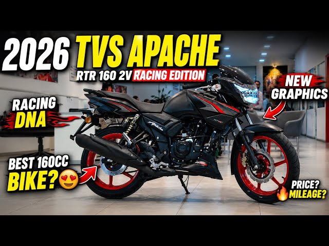 2026 TVS Apache RTR 160 2v Racing Edition Review😍| New Price,Features & Mileage | Best 160cc Bike