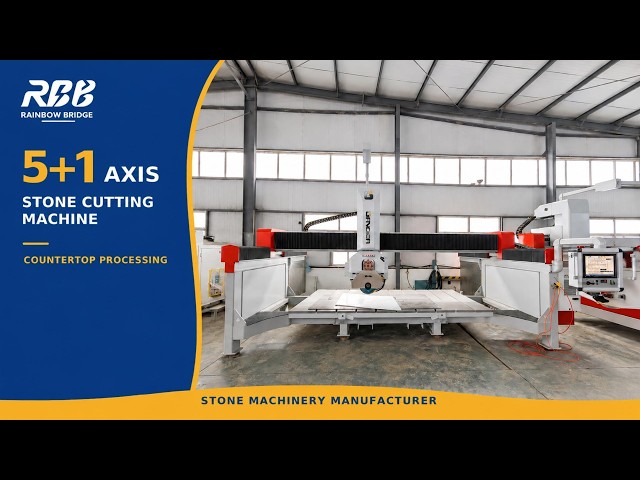 5+1 Axis GQ‑3720ESM | Factory Debugging & Pre‑Shipment Test | Stone Bridge Saw
