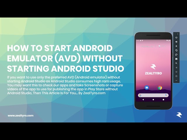 How To Start Android Emulator (AVD) Without Starting Android Studio