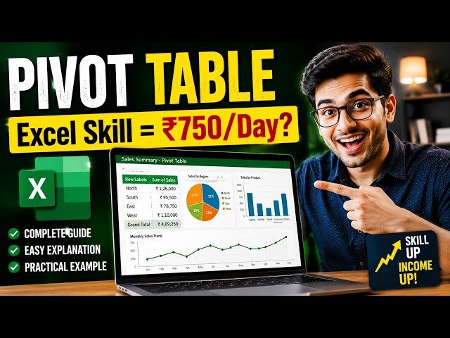 Pivot Table in Excel for Beginners | Practical Example | Career Skill Guide