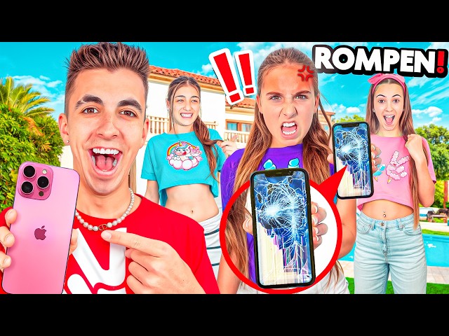 MIS HIJAS ROMPEN MOVIL DE MI HERMANA y LE REGALO NUEVO iPHONE! *se ponen furiosas!*
