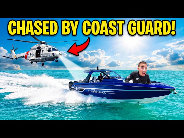 Captain Andy got chased by the coast guard helicopter in a speedboat