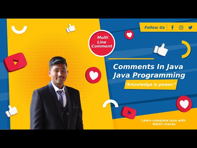 Comments in java | Multi line comment | Java Programming Tutorial | Types of comment| Nikhil Charde