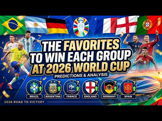 The Favorites to Win Each Group at 2026 World Cup! ⚽🔥 #football #soccer #fifaworldcup2026