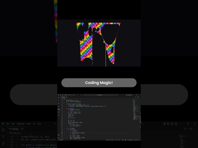 Realistic Cloth Physics, Coded In Python #python #coding #asmr #codingart