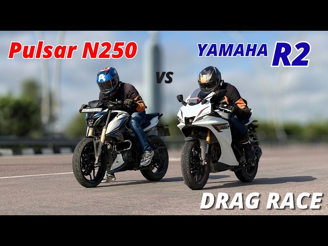 Yamaha R2 vs Pulsar N250 Drag Race
