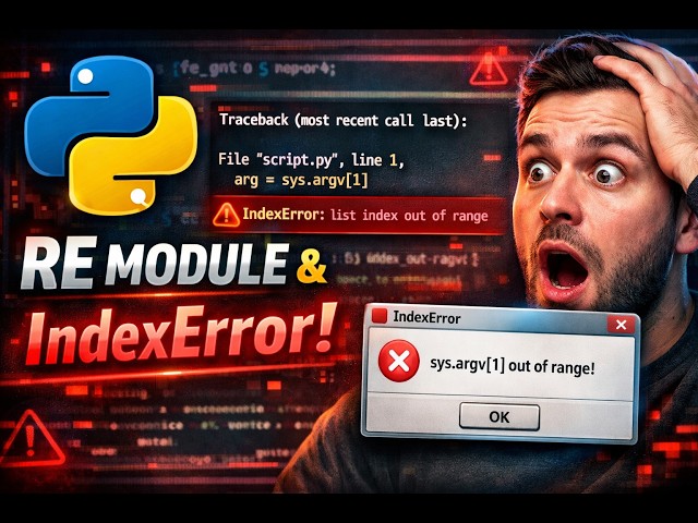 Python RE Module Explained + Fixing IndexError (sys.argv[1])