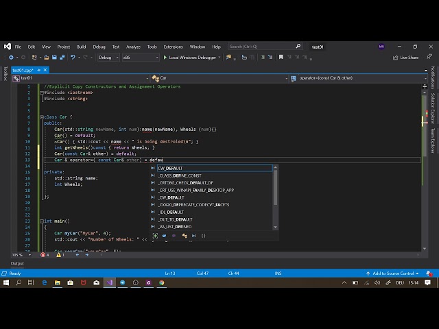 c++ Tutorial: explicit copy constructor