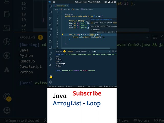 Java In Telugu: ArrayList in Java (For Loop), Functions in Java, Core Java, Java Tutorial Beginners