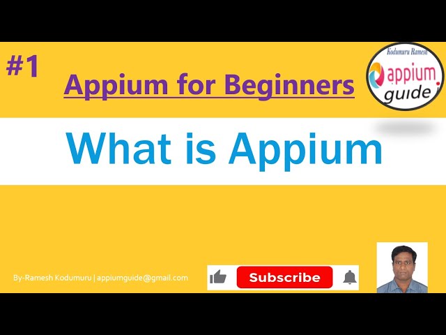 Appium Tutorial 1 |  What is Appium-(Introduction to Appium)