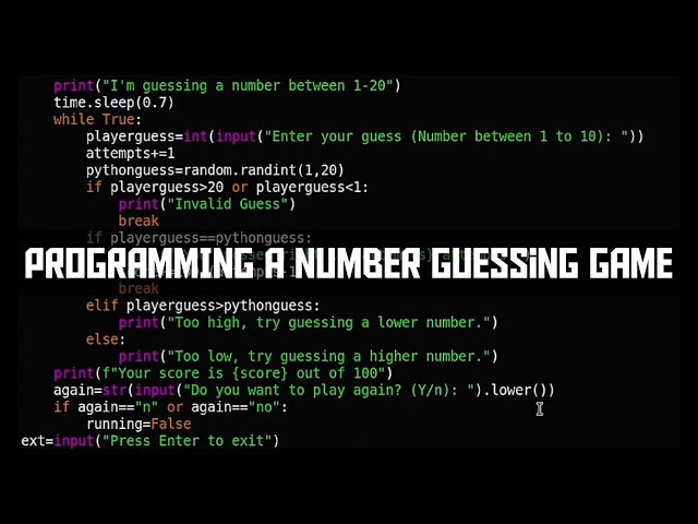 ASMR Programming a number guessing game using python. (Play in terminal) | Lino LV