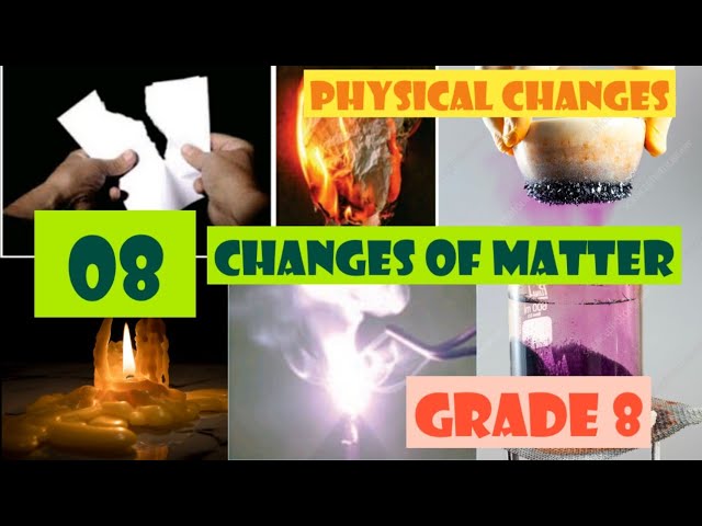 Changes in matter Grade 8 science english medium part 1 unit 8