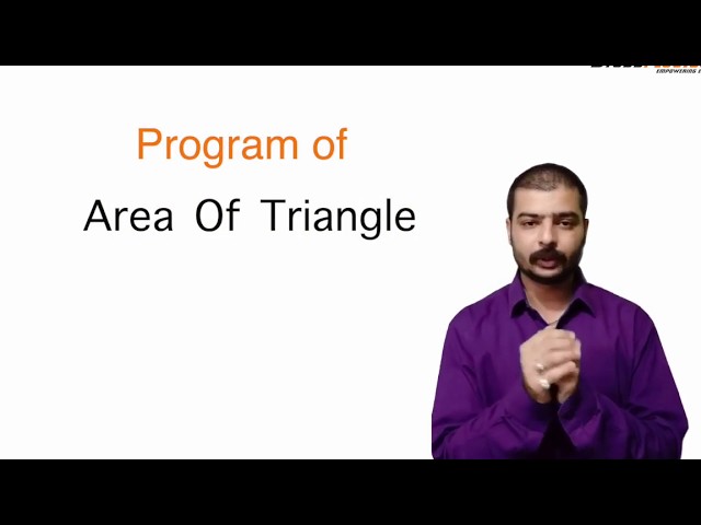 C programming | Area of triangle program in hindi