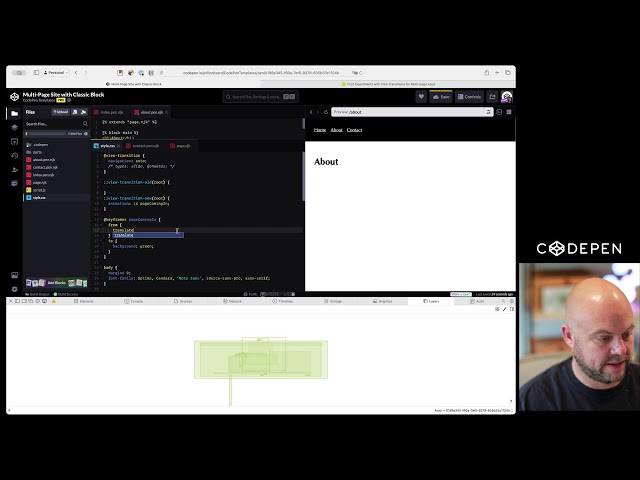 Multi-Page Site with Classic Block
