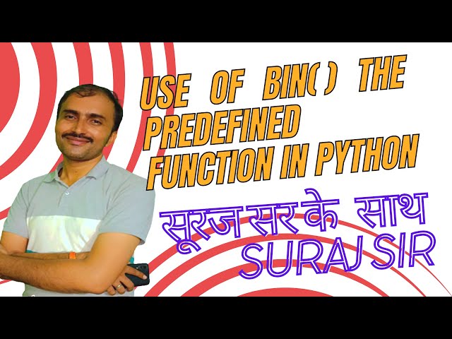 Use of predefined function bin in python in hindi and english@COMPUTEREXCELSOLUTION #viral #python