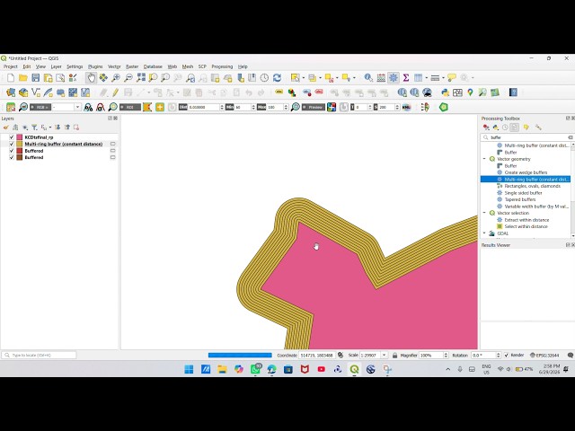 Proxomity Analysis in QGIS using Buffer Tool