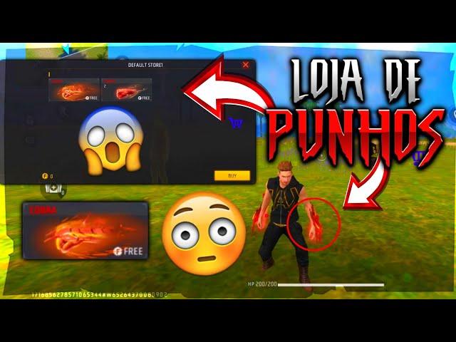 [TUTORIAL] 🔥 LOJA DE PUNHOS 😳 FREE FIRE CRAFTLAND 🔥