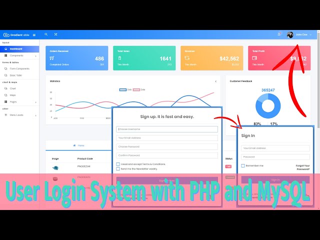 PHP | Register and Login Admin Dashboard V2