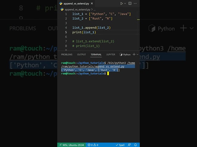 Append Vs Extend In Python