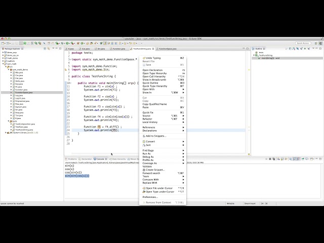 Java for Scientific Computing: Symbolic Math (toString method) -- Part 4