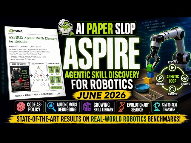 ASPIRE: Agentic /Skills Discovery for Robotics (Jun 2026)