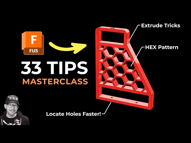 2026 Fusion Training / Tutorial: Shelf Bracket with Hex Pattern