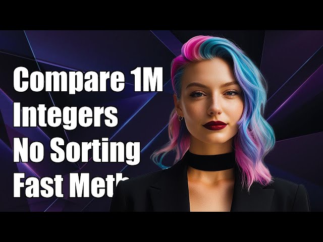 Comparing 1 million integers in an array without sorting it first