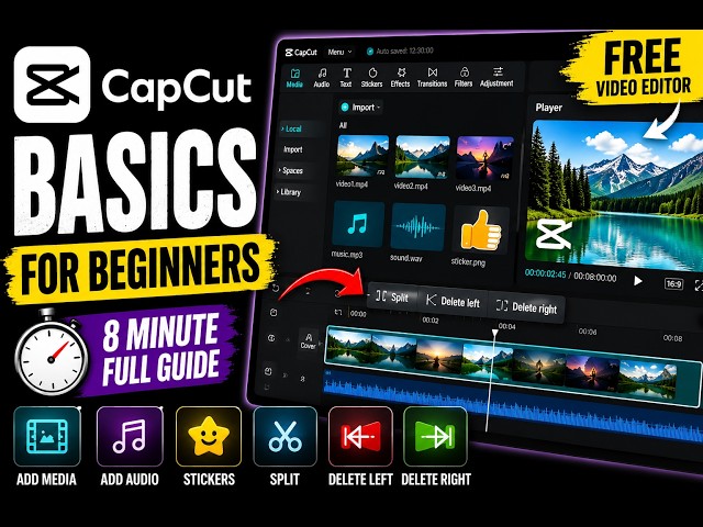 CapCut Tutorial for Beginners (2026) | FREE Video Editor Basics Guide