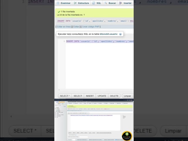 Cómo ver las filas de una tabla en phpmyadmin #desarrolloweb #mysql #phpmyadmin #bd