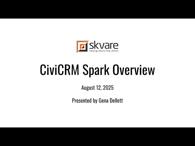Getting Started with CiviCRM Spark