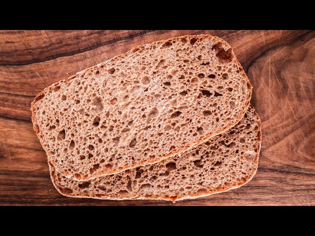 How to Make a 100% Hydration Whole Wheat Bread by Hand | No-Knead Recipe