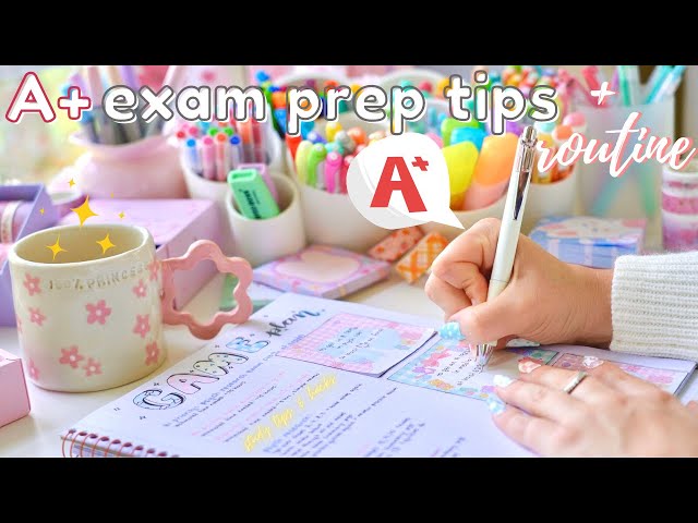 Exam study routine to always get A+ ✨💯 exam tips