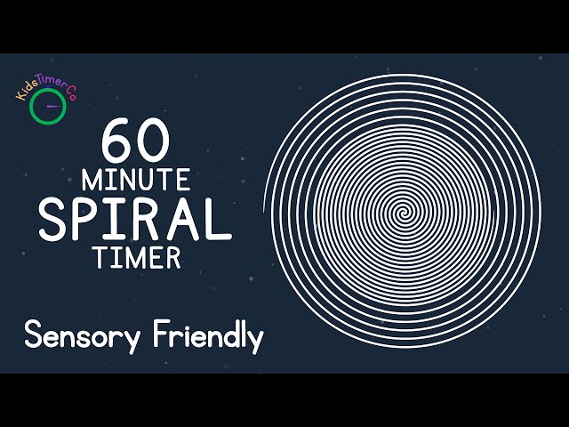 60 Minute Spiral Timer - Kids Sensory Friendly Visual Timer