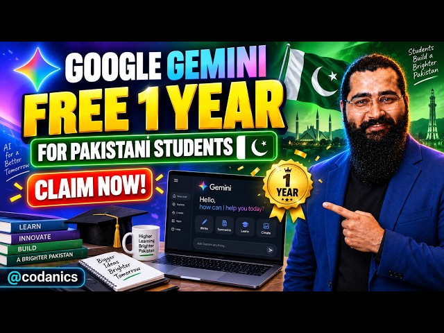 Google Gemini FREE for 1 Year for Pakistani Students 🇵🇰 | Claim Now!