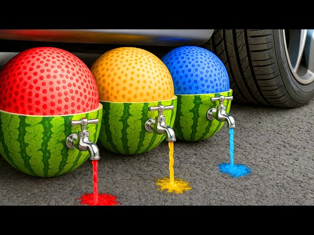 Experiment Car vs Slime Watermelon! Best Crushing Crunchy, Soft Things! Crunchy Ex