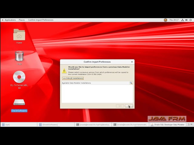 Oracle SQL Developer Data Modeler 19.4 Installation on Oracle Linux 7 using Oracle JDK 8