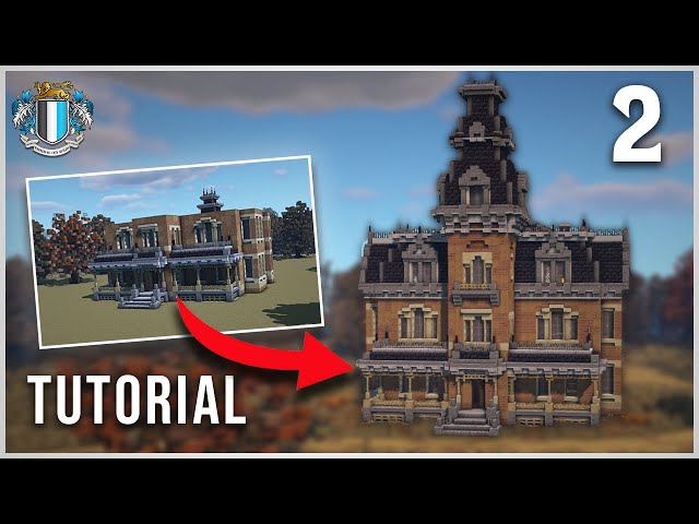 Minecraft : Haunted Second Empire Mansion Tutorial - Part 2