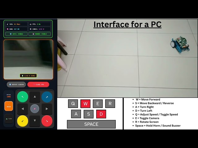 WiFi Camera RC Robot Car using Durian ESP32 | Live FPV & Phone/PC Control