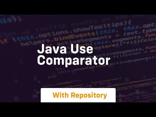 java use comparator