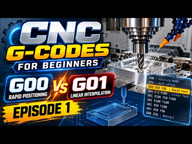 CNC G-Codes for Beginners: G00 and G01 Explained | Episode 1