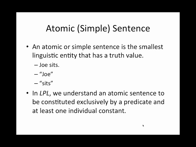 What is an Atomic Sentence?