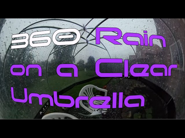 360 ASMR Rain on a Clear Umbrella