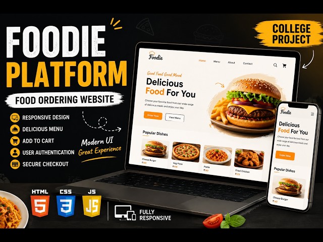 FreshBite – Online Food Delivery Platform | Full Project Walkthrough (HTML, CSS, JS)
