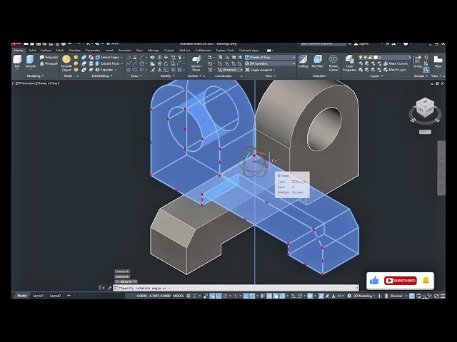 AutoCAD 3D Practice Drawing | 2D Pdf  to 3D Model | Beginner to Advanced Tutorial