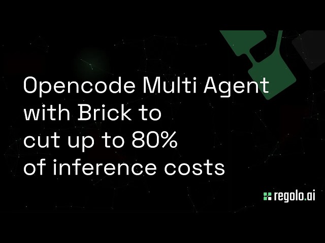Cut 80% Inference Cost with Opencode and Subagents + Brick