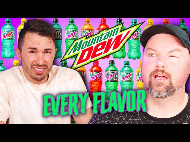We Drink & Rank Every Flavor of MOUNTAIN DEW - Taste Test!