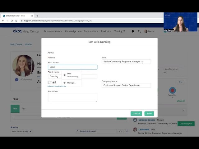 How to set up your Okta Community profile