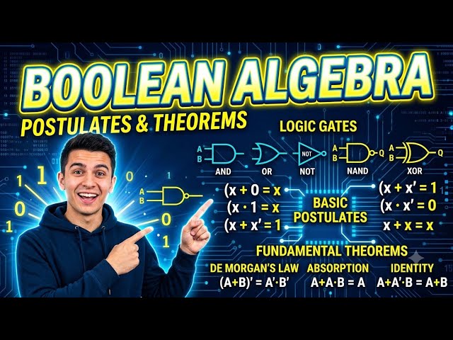 Boolean Algebra | Basic Postulates & Fundamental Theorems Explained