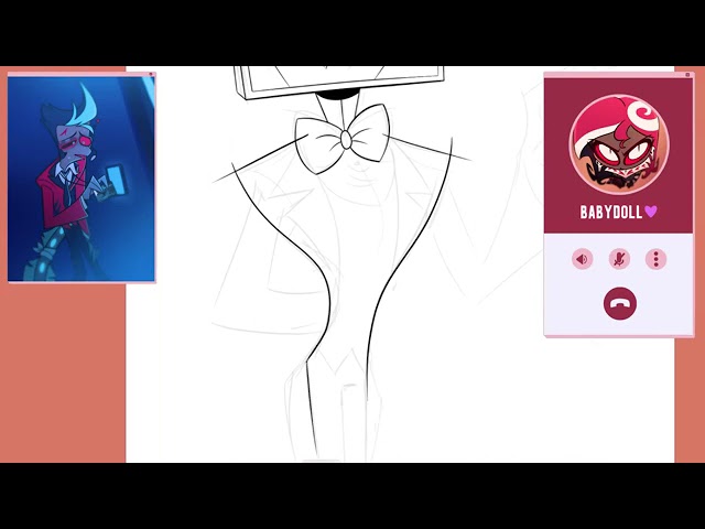 Hazbin Drawing with Valentino (REUPLOAD) credit to @SpindleHorse and @PrimeVideo 