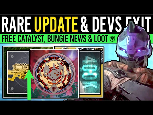 Destiny 2: SURPRISE UPDATES & BUNGIE RESTRUCTURING! Free CATALYST, Rare Rewards, D2 Win, Devs Exit
